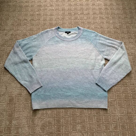 RAILS Venus Ombré Ribbed Sweater Women's L Blue Rainbow Fairy Tie-Dye Cozy - Picture 1 of 10